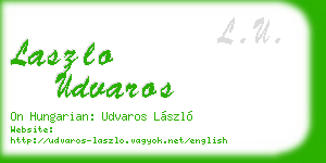 laszlo udvaros business card
